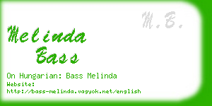 melinda bass business card